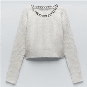 COPY - ZARA KNIT SWEATER WITH CHAIN (SIZE MEDIUM)